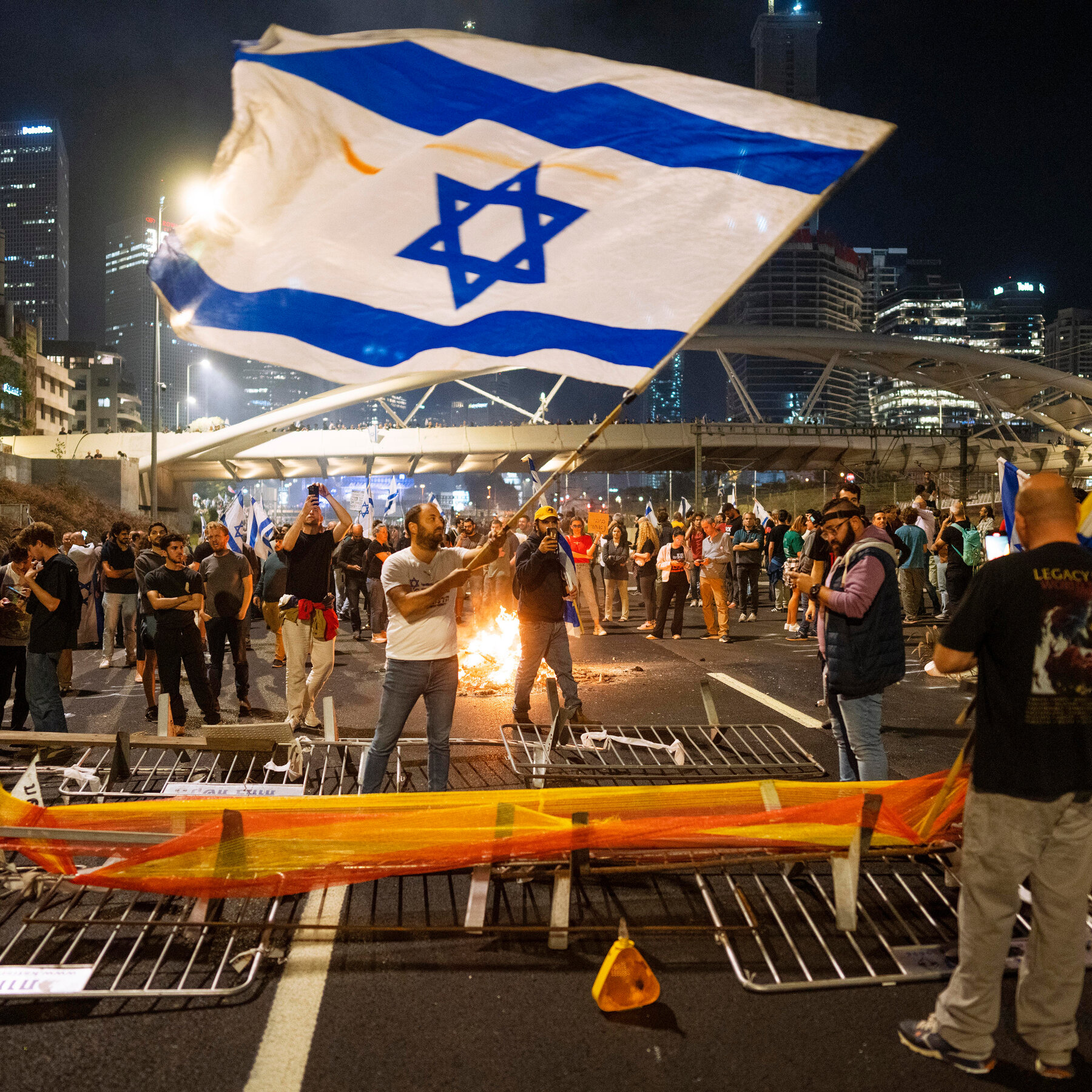 Israelis Protest Firing of Defense Minister